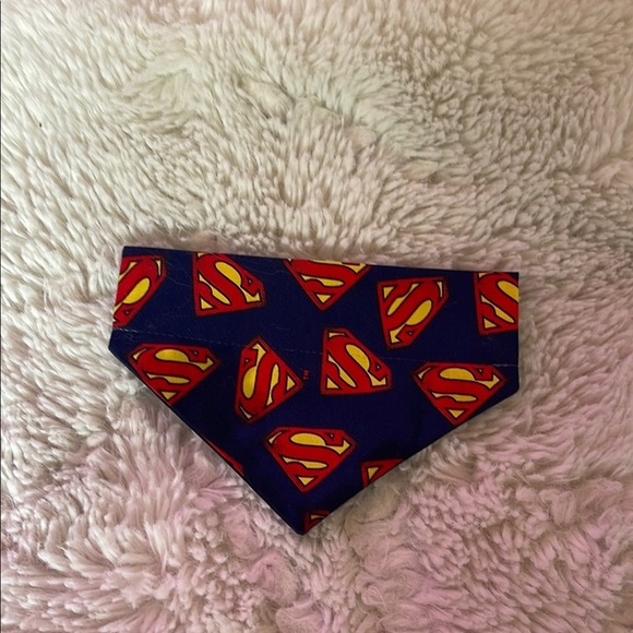 Superman Logo Dog or cat  Bandana for a collar NWOT - Picture 1 of 4